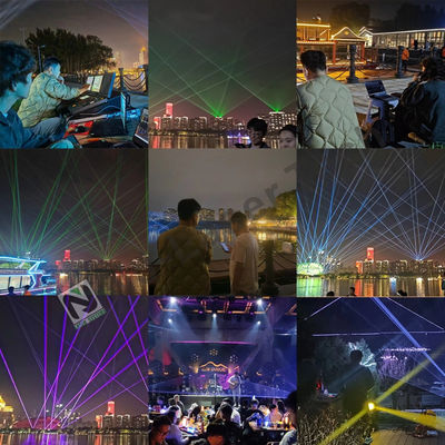 Sistema de iluminação a laser personalizável com Strobe 1-25Hz e certificações RoHS