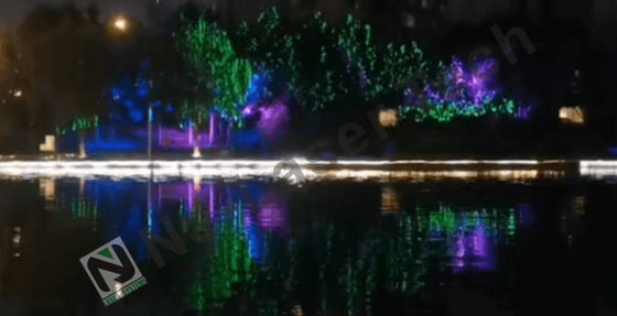 Iluminação de fonte de arco-íris ajustável Multicolor para desempenho de 110-240V