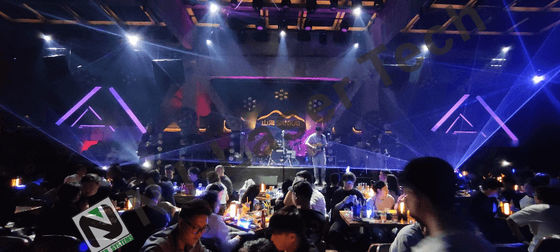 Materiais de construção de alumínio DJ Disco Luzes a laser para benefício Genesis15w-40w