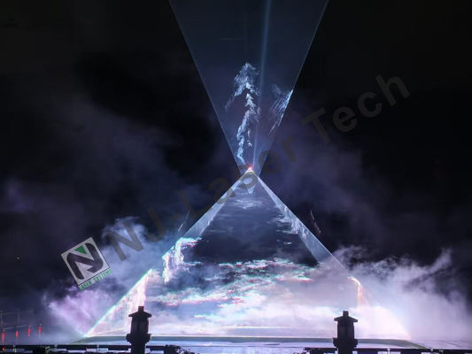 Iluminação decorativa de fonte a laser com tamanho ajustável e fonte de energia elétrica