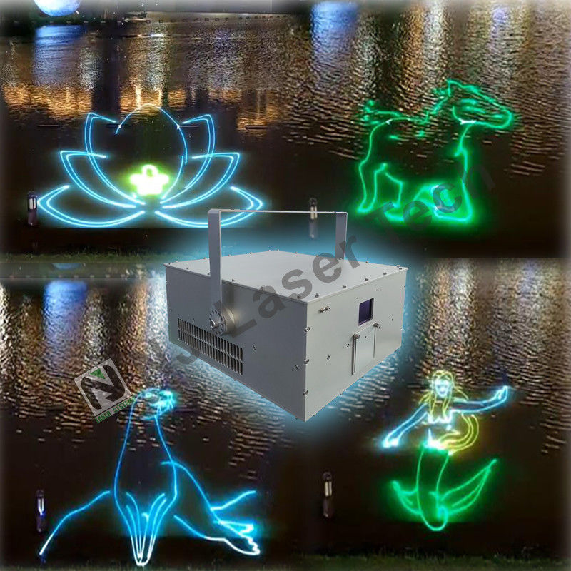 Animação 3D Full Color 10W Personalizável Laser Show Projector Economia de Energia